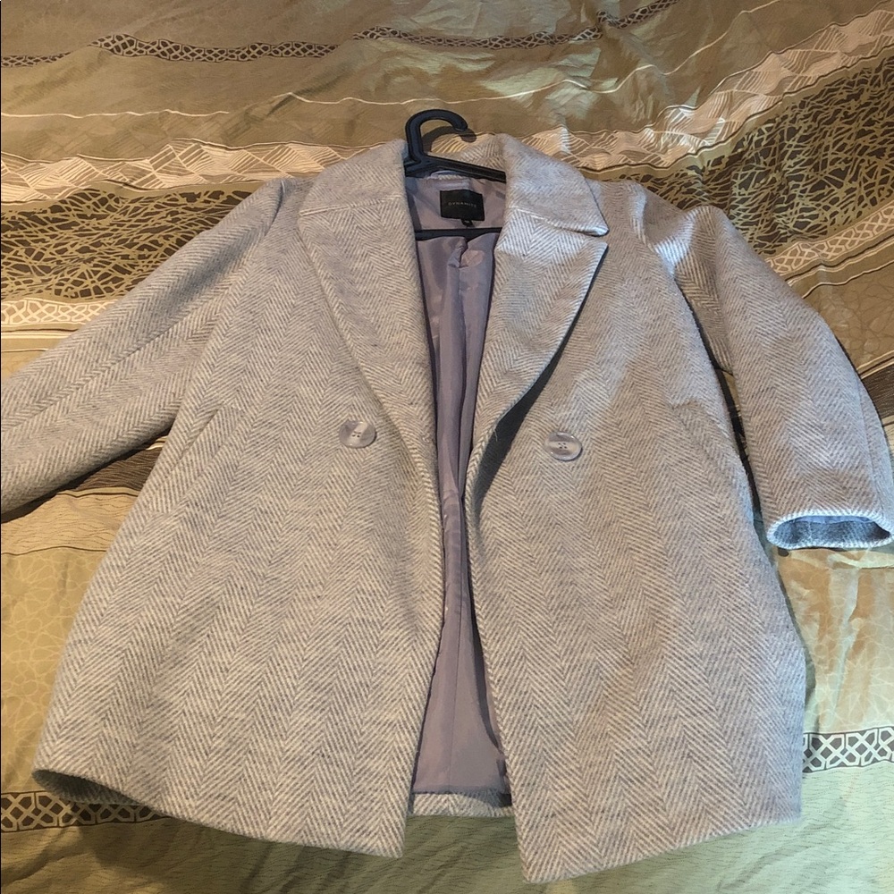 Dynamite Light Gray Pea Coat